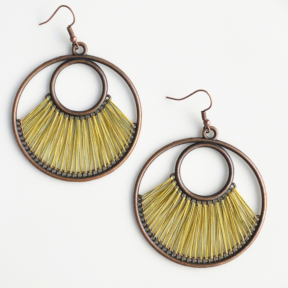 NEW "Dawn" Bronze Earrings (Yellow)